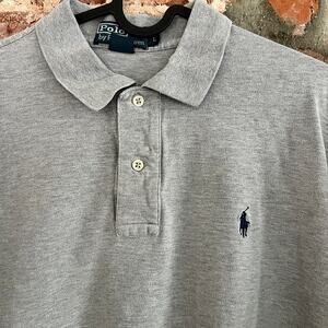 Polo Ralph Lauren Men's Gray Polo Shirt Size L 21x28